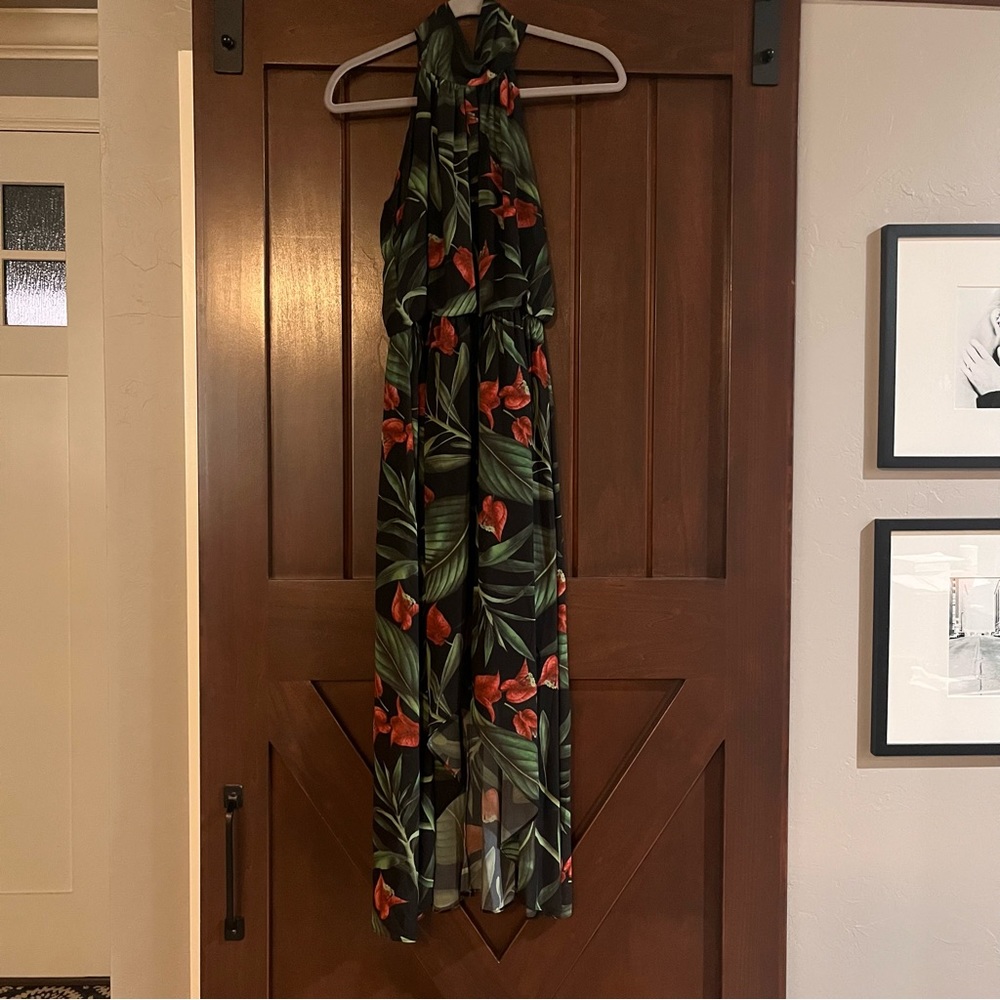 Badgley Mishka for Le Tote High Low Hawaiian Floral Asymmetrical Vacation Dress - Picture 3 of 9